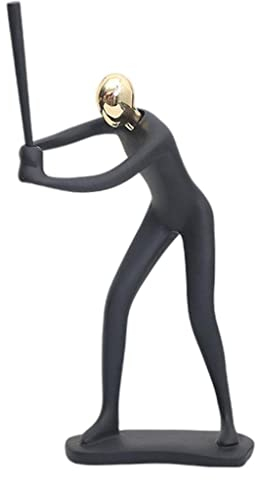 Sharplace Resin Sports Figure Desktop Skulptur Sandstein Bücherregal Statue Ornamente, Baseball