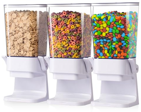 Zeadesign Müsli-Spender für Arbeitsplatte, Müslibehälter, 5 l, Organisations- und Aufbewahrungsbehälter für Küche, Snackspender für Reis, Getreide, Nüsse, Trockenfutter, Haferflocken, Tiernahrung,