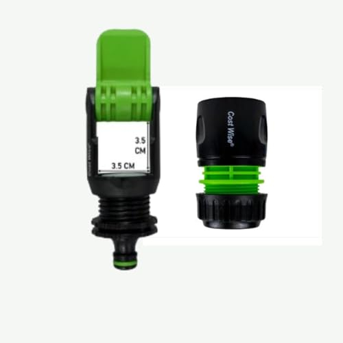Green Universal Tap Connector - Designed to facilitate The Connection Between Garden Hoses and a Variety of taps, Whether in The Garden or The Kitchen.