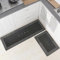 Topzywlc Kitchen Mat Set Non Slip Anti Mould, 2Pcs Quick Dry Magic Home Floor Mat Set, For Bathroom, Bedroom, Kitchen, Toilet, Door, Washing Table (Rectangular Dark Gray, 45 * 70cm + 45 * 150cm)