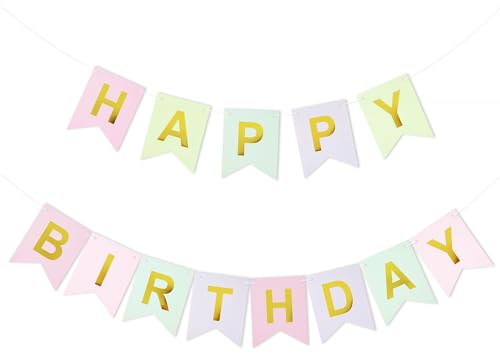 Festone Scritta Happy Birthday Patello Striscione Buon Compleanno Decorazioni, Banner Ghirlanda Happy Birthday, Addobbi Festa Compleanno Allestimento