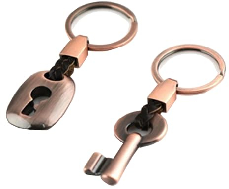 SSKHE 2 PCS Couple Porte-clés, Spécial Porte - clés de serrure, Key suspendu Pendentif