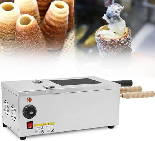 CASEGO Elektrische Eistüte-Maschine, Edelstahl-Maschine/Kamin-Kuchenofen/Kamin-Kuchen-Herstellungsmaschine, Ofenmaschine (220v)