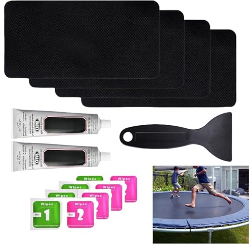Trampoline Repair Kit,Trampoline Patch Repair Kit,Trampoline Repair Patches Tool Set,Trampoline Net Repair Kit,Waterproof Patches Sticker with Glue,Trampoline Tool,Multi-Purpose Patch Repair Tool Kit