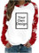 Personalised Top Christmas Prints Long Sleeve Xmas Jumper Printed T Shirts for Women Custom Tee Shirts Print Your Own T Shirt Print Your Own Sweatshirt