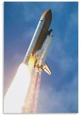 ZBSXLBNG Space Shuttle Atlantis Poster Dekorative Malerei Leinwand Wandkunst Wohnzimmer Poster Schlafzimmer Malerei 16x24inch(40x60cm)