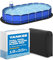 Yankee – Tapis de piscine ovale anti-crevaison, protection contre les déchirures, l'herbe, pour prolonger la durée de vie de la bâche de piscine de 5,5 x 10 m