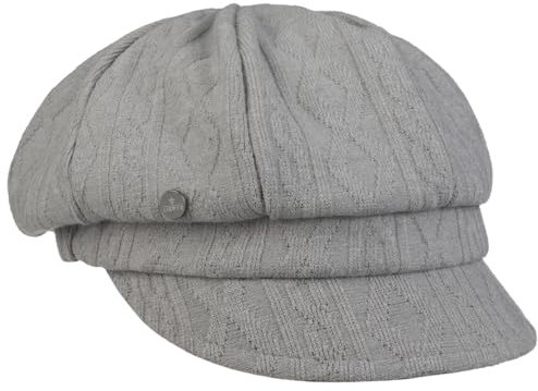 LIERYS Uni Knit Ballonmütze 100% Wolle Made in Italy Damen Winter Hellbeige One Size