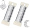 100 m Jewellery Wire 0.35 mm Craft Wire, 2 Rolls Silver Wires for Jewellery Making Craft Wire Diy Jewelry Crochet Wires, For Making Necklaces, Bracelets, DIY Crafts, Decorative Projects