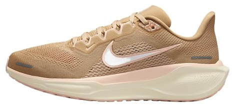 Nike Mens Air Zoom Pegasus 40, Linen/Light Orewood Brown/Washed Coral/White, 3 UK