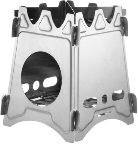 Leichter, tragbarer Holzofen für Camping, Wandern und Kochen im Freien