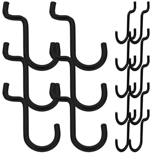 Veemoon Lot De 20 Crochets Métalliques Pour Panneaux Perforés Accessoires De Rangement Pratiques Pour Garage Atelier Et Maison Crochets Robusts Anti-Glisse Dimension Compacte 1.57 X 1.18 Pouces