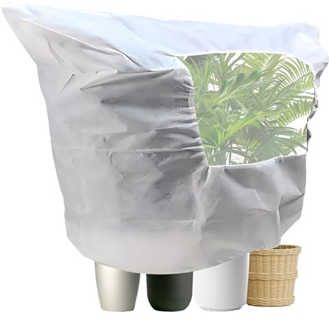 Winterschutz Pflanzen Außen, Winterschutz für Kübelpflanzen, 70g/m², Reißfest, Frostschutz, Pflanzenschutz Winter Pflanzenschutzhaube, mit Reißverschluss, Waschbar für Palmen Olivenbaum (240*200cm)