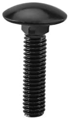 Boulons à tête ronde et collet carré en acier inoxydable 304 noir, M3-M12(M6x30mm 10pcs)