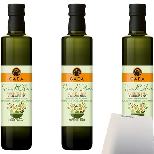 usy Bundle für Gaea Sonne- und Olivenöl Blend 3er Pack (3x500ml Flasche) + usy Block