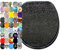 Sanilo Toilet Seat, Great Range of Colorful Toilet Seats, Stable Hinges, Easy to Mount (Glittering Black)