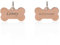 ZALAGO Knochen Personalisiert Haustier ID Tag Hund Tag Hundemarke Anhaenger aus Edelstahl,Rose gold