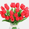 Veryhome Künstliche Blumen Gefälschte Blume Tulpe Latex Material Real Touch für Hochzeitszimmer Home Hotel Party Dekoration und DIY Decor （ Rot - 10Stück ）