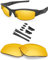 BLAZERBUCK Verres de rechange et kit de chaussettes pour lunettes de soleil Oakley Flak Jacket OO9008, Jaune haute intensité, 0