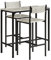 SoBuy Conjunto Mesa Alta de Cocina con 2 taburetes Altos – Mesa Barra Cocina 87 cm Altura – Ahorra Espacio para Comedor pequeño, balcón o Cocina – Estilo Industrial Madera y Metal OGT03-HG