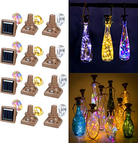 Solar Bottle Lights, 12Pack Set, Outdoor Waterproof Wine Bottle Lights