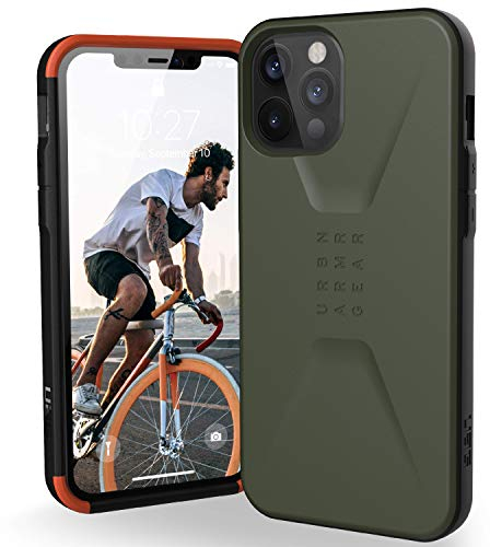 URBAN ARMOR GEAR UAG iPhone 12 Pro Max 5G - (6.7 inch) Sleek Ultra-Thin Shock-Absorbent Civilian Protective Cover, Olive