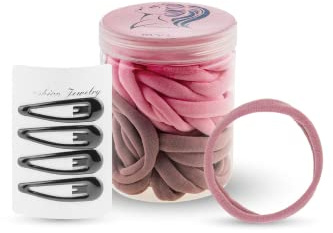 Elastici per Capelli 30 Pezzi – Colore ROSA – Morbidi, Senza Metallo & Riutilizzabili – Set Unisex per Donna, Uomo e Bambini – Perfetti per Code, Chignon, Trecce – Idea Regalo Natale e Compleanno