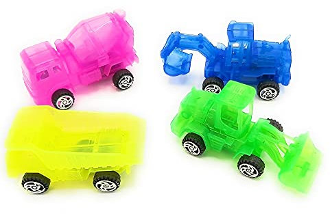 MEger 12 Baufahrzeuge mit Rückzug Bunte Farben aufziehen