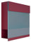 Briefkasten mit Zeitungsfach in Rot, Design Briefkasten Edelstahl I Acryl Blue Manhattan