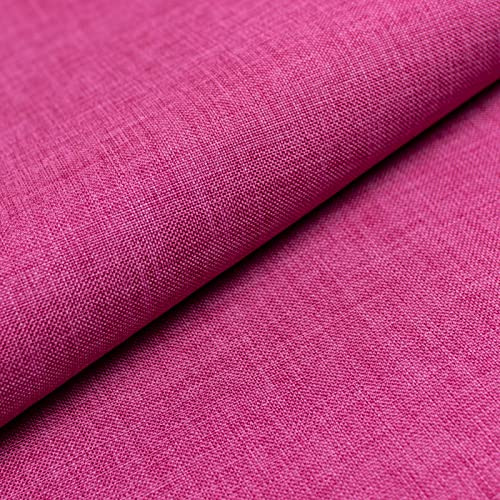 GIURI TESSUTI - Tessuto SABRI CANVAS Idrorepellente e Antimacchia, Varie Taglie e Colori Disponibili, Altezza 140 CM, Ideale per ARREDO e TAPPEZZERIA DI INTERNI (Fucsia)