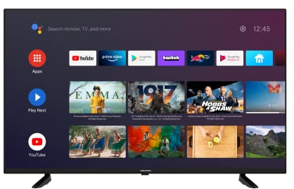 GRUNDIG (50 VOE 72) Fernseher 50 Zoll (126 cm) LED TV, Android TV, 4K UHD, HDR, Dolby Digital, Triple Tuner, Chromecast Built-in, Smart TV, Schwarz, 50 Inches
