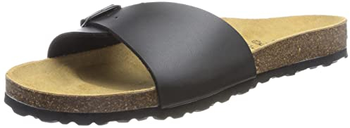 Lico Damen Bioline Simple Hausschuhe, schwarz, 41 EU