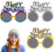 3 Stück Silvester Brille 2025, Partybrille, Neujahr Sonnenbrille, Lustige Brillen, Silvester Deko, Happy New Year Brillen, Silvester Foto Requisiten 2025, Silvester Partybrille für Silvester Geschenk