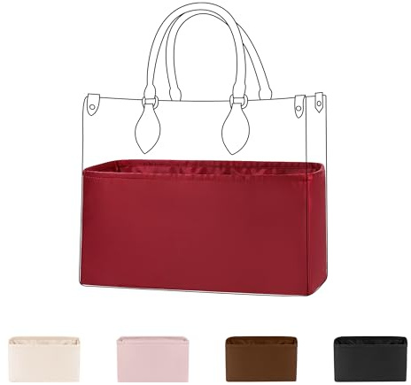DGAZ Satin Taschen Organizer für OnTheGo MM, Tascheneinsatz, Ruby | Luxuriöse Satin-Innentasche, Perfekte Passform, Sanfter Schutz, Leicht