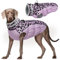 Kuoser Wintermantel für große Hunde – Winddichte & wasserdichte Hundejacke mit Weichem Fleecefutter, Reflektoren, Pelzkragen, Reißverschluss & D-Ring – Warme Hundebekleidung für Outdoor, 2XL