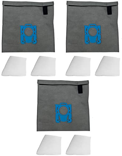 3 sacchetti riutilizzabili per aspirapolvere in tessuto compatibile con Philips FC 8446 Impact, Philips