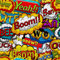 HEKO PANELS Stoff Oxford Wasserdichte Meterware Canvas-Stoff Polyester Stoff Zum Nähen Nähstoffe Möbelstoffe Dekostoffe Wasserabweisend Blickdicht Kinder Comics Bunt 1 Meter 155 x 100 cm, DX462