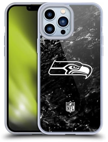 Head Case Designs Licenciado Oficialmente NFL Mármol Obra de Arte de Seattle Seahawks Caso Funda de Gel Suave Compatible con Apple iPhone 13 Pro MAX