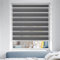 Doppelrollo Klemmfix ohne Bohren/mit Bohren, Duo Rollos für Fenster & Tür Anthrazit 110x230 (BxH) Lichtdurchlässig & Verdunkelnd Klemmrollo Fensterrollo Sonnenschutz Duo Rollo