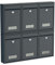 BASI | 6er Set Briefkasten | Wandbriefkasten Kompaktbriefkasten | DIN B5 | Namensschild jeweils 2 Schlüssel | Befestigungsmaterial | Briefkastenanlage | Stahlbriefkasten | Anthrazit Matt | 6 Stück