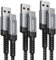 USB C Charger Cable,[2x1M+2M/3Pack] USB to USB C Fast Charge Cable Nylon Braided Type C Fast Charging Cord for Samsung Galaxy S22 S21 S20 Fe S10E S9 S8,A13 A53 A52 A12 A21 A51 A71,Sony Xperia XZ