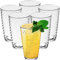 WUVCDI Plastic Glasses,Clear Plastic Cups Set of 6 Plastic Drinking Glasses, Acrylic Stackable Plastic Tumblers for Adults(360ML)