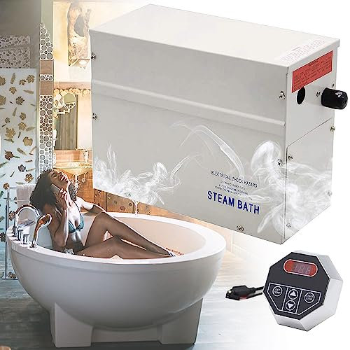 ANXYYDS generatore di Vapore generatore di Vapore per Bagno Turco generatore di Vapore per Sauna con Controllo Digitale Temperatura e temporizzazione 220V,4.5KW