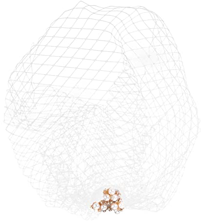 ifundom Braut-Kopfbedeckung Damen-Bankett-Hut Tea-Party-Stirnbänder Für Mädchen Netz-Schleier-Stirnband Braut-Schleier-Hut Haar-Edelsteine Für Frauen Hochzeit Haar-Accessoires
