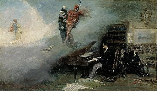 DOeraa Leinwandbilder Bild Poster Kunstdrucke Ölgemälde über Faust About Faust von Marià Fortuny für Wanddekoration 60x90cm