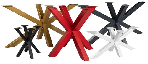 Strong&Style Tischgestell Spider Tischkufen Tischbeine Kreuzgestell 1 Stück Metall Pulverbeschichtet Esstisch Schreibtisch Innen Außen Höhe 43 cm Länge 98 cm Breite 60 cm Profil 60 x 60 mm Anthrazit