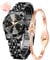 OLEVS Damenuhren Leicht Ablesbare Ziffern Diamant Uhren Damen Japan Analog Quartz Wasserdicht Leuchtend Datum Armbanduhr Geschenk Set