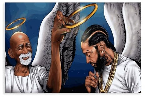 yiili Nipsey Hussle HD-Poster (10) Leinwand-Poster, Schlafzimmer-Dekor, Sportlandschaft, Büro, Raumdekoration, Geschenk, ungerahmt, 30 x 45 cm