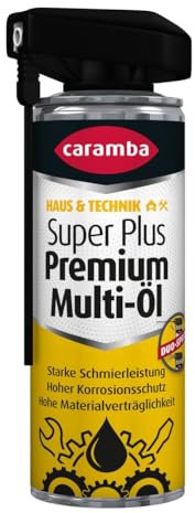 Caramba Super Plus Premium Multi Öl, Rostlöser, Schmiermittel, Kontaktspray und Reiniger, Verschleiß- und Korrosionsschutz, Dualer Sprühkopf, 300 ml