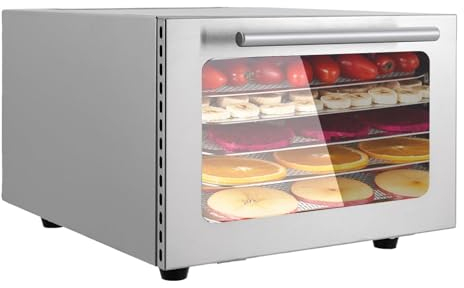 Disidratatore Alimentare in Acciaio Inossidabile a 5 Strati, Essiccatore Alimentare Elettrico da 400 W con Timer Regolabile 24 Ore e Controllo della Temperatura 20-90 ℃